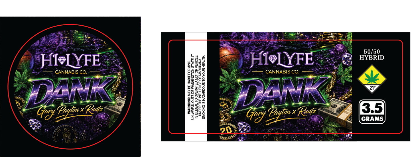 Hi-Lyfe 3.5g Jar & Lid Labels