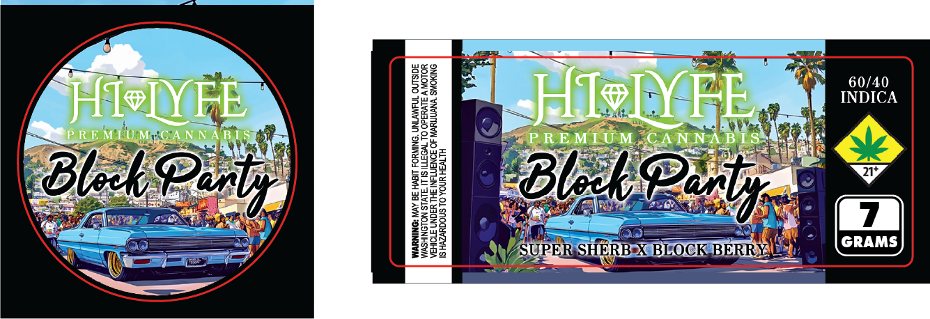 Hi-Lyfe 7g Jar & Lid Labels
