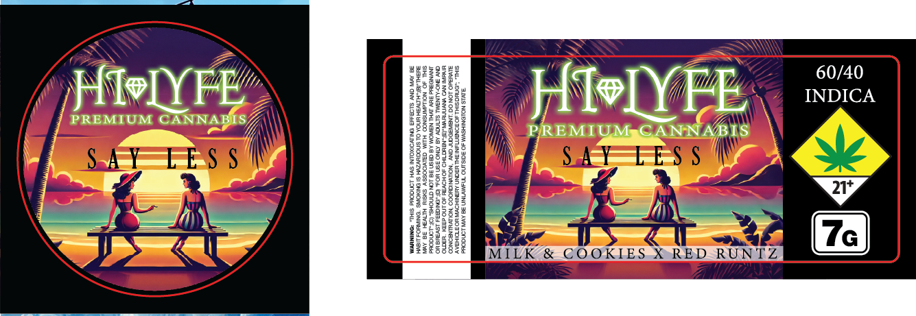 Hi-Lyfe 7g Jar & Lid Labels