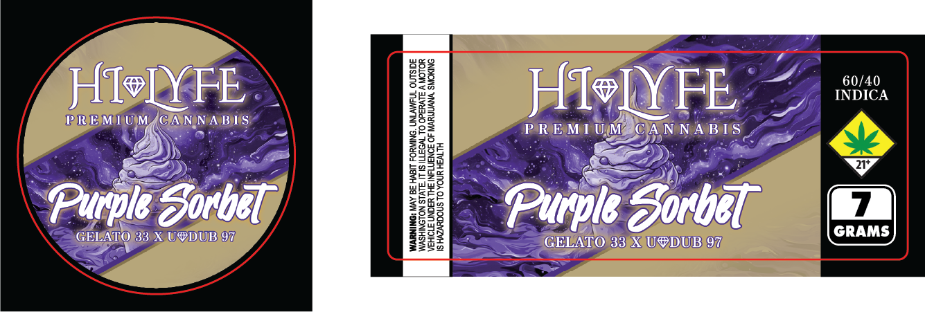 Hi-Lyfe 7g Jar & Lid Labels