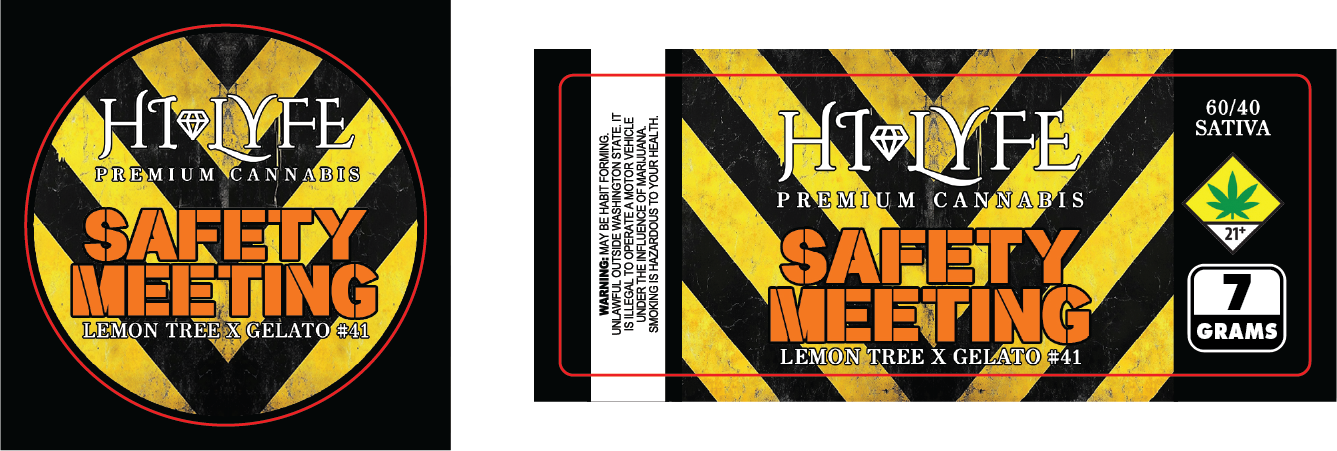 Hi-Lyfe 7g Jar & Lid Labels