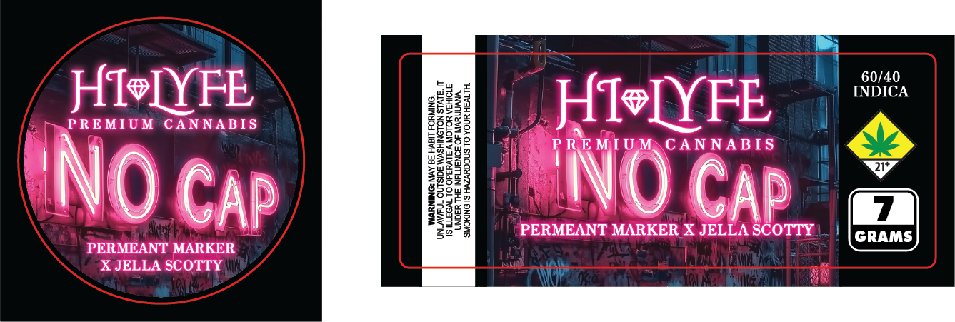 Hi-Lyfe 7g Jar & Lid Labels