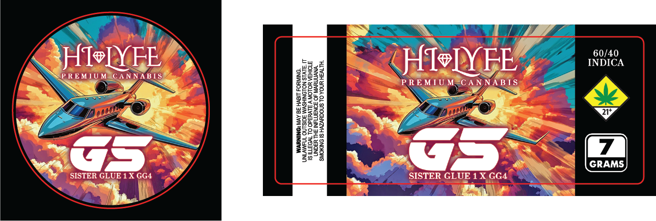 Hi-Lyfe 7g Jar & Lid Labels