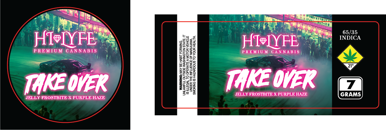 Hi-Lyfe 7g Jar & Lid Labels