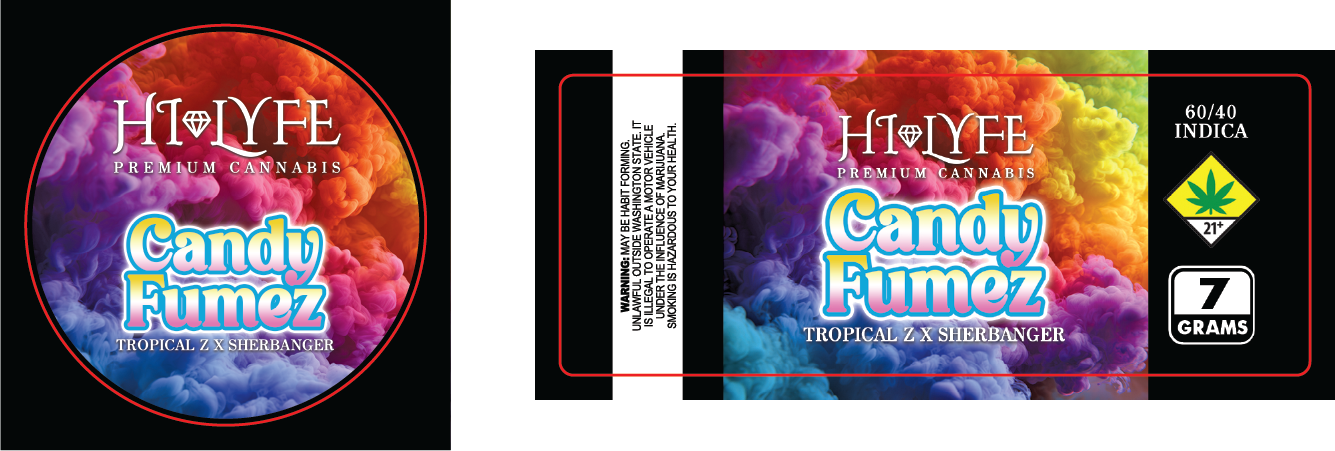Hi-Lyfe 7g Jar & Lid Labels