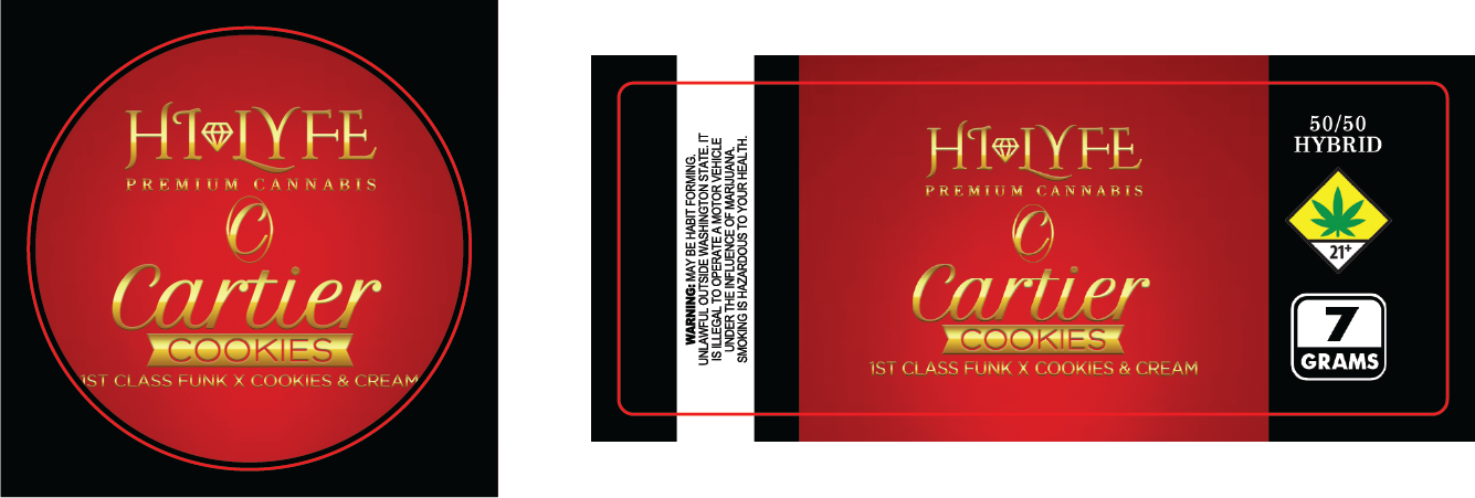 Hi-Lyfe 7g Jar & Lid Labels