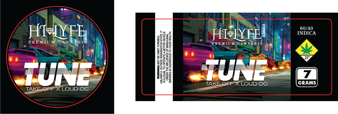 Hi-Lyfe 7g Jar & Lid Labels
