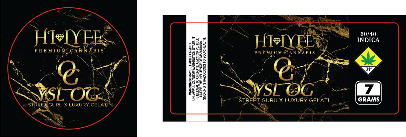 Hi-Lyfe 7g Jar & Lid Labels