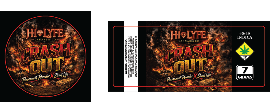 Hi-Lyfe 7g Jar & Lid Labels