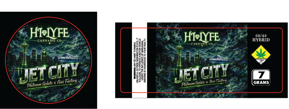 Hi-Lyfe 7g Jar & Lid Labels