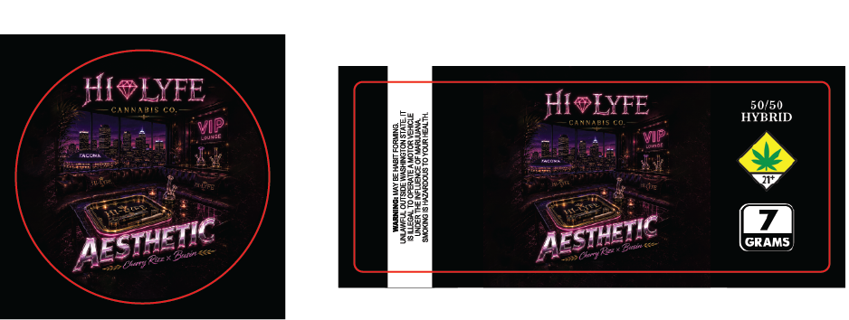 Hi-Lyfe 7g Jar & Lid Labels