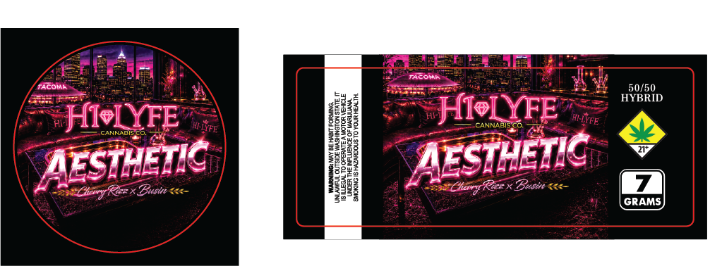 Hi-Lyfe 7g Jar & Lid Labels