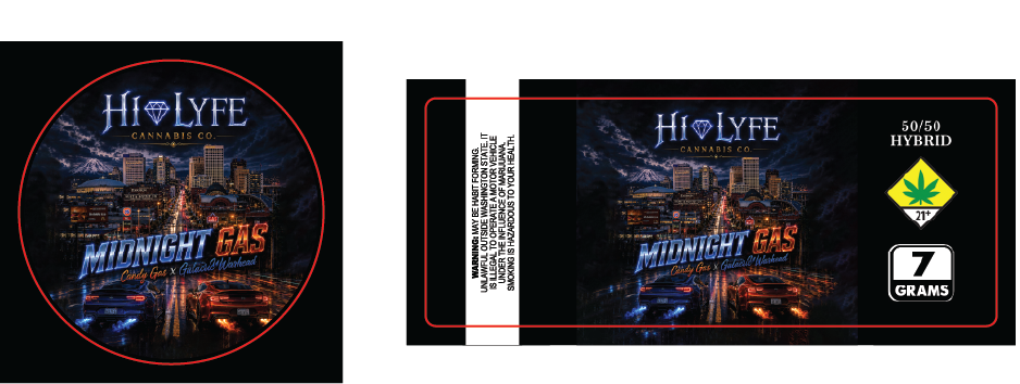 Hi-Lyfe 7g Jar & Lid Labels