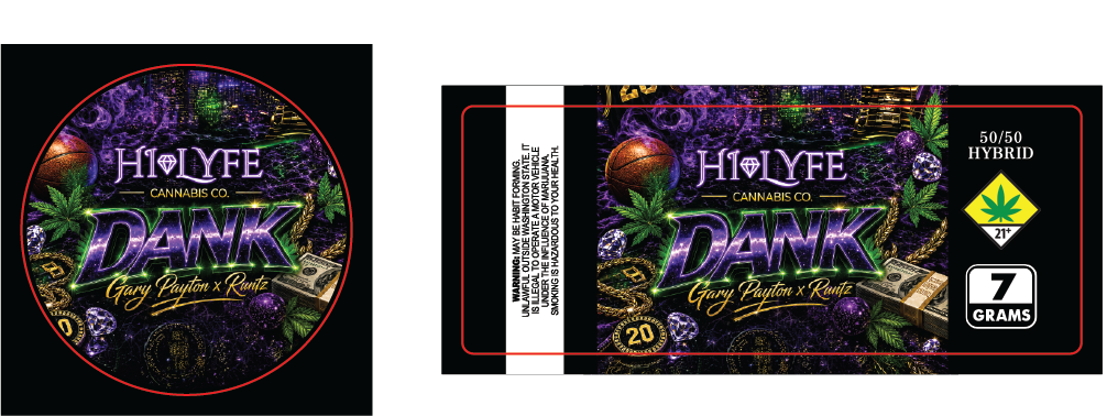 Hi-Lyfe 7g Jar & Lid Labels