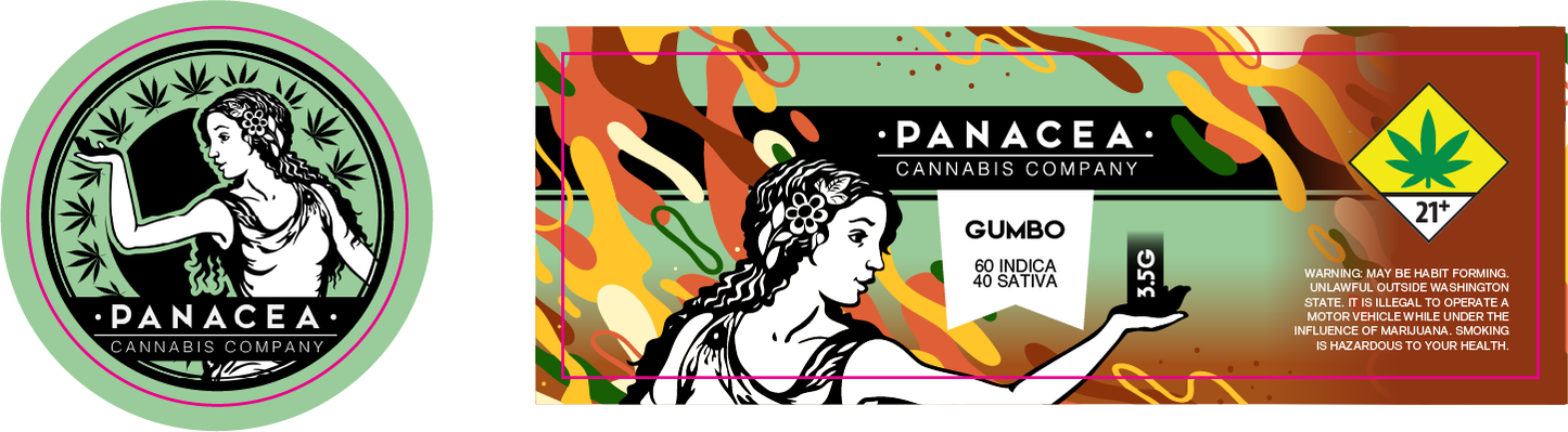 Panacea 3.5g Flower Labels
