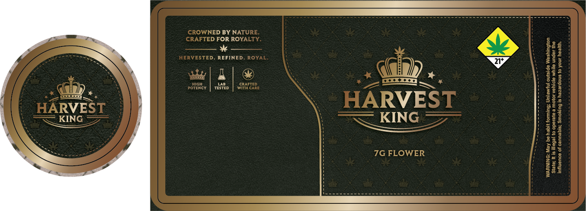 Harvest King 7g Flower Labels
