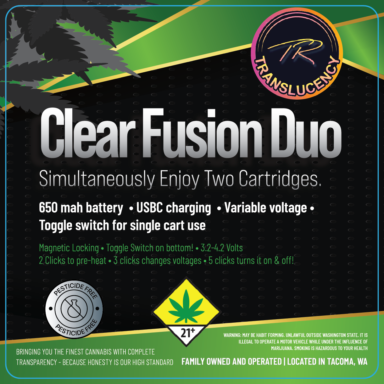Translucency Clear Fusion Duo Label