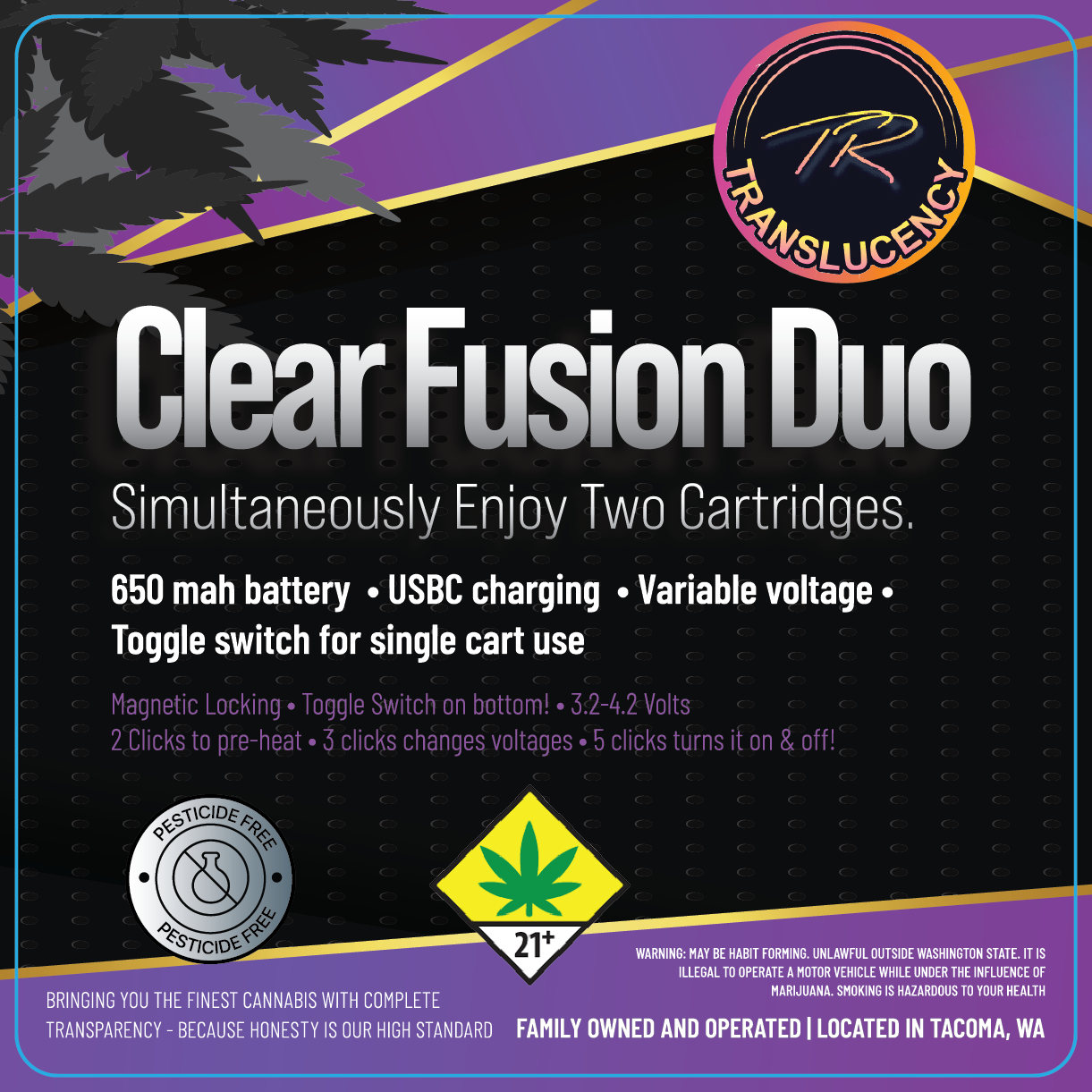 Translucency Clear Fusion Duo Label