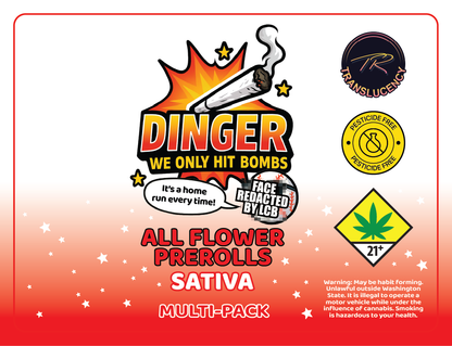 Dingers Preroll Jar Label