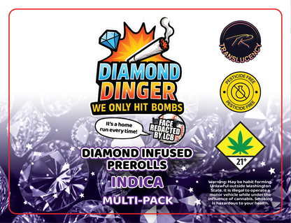 Dingers Preroll Jar Label