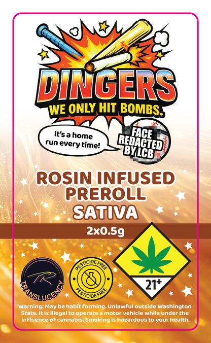 Dingers Rosin Infused Prerolls