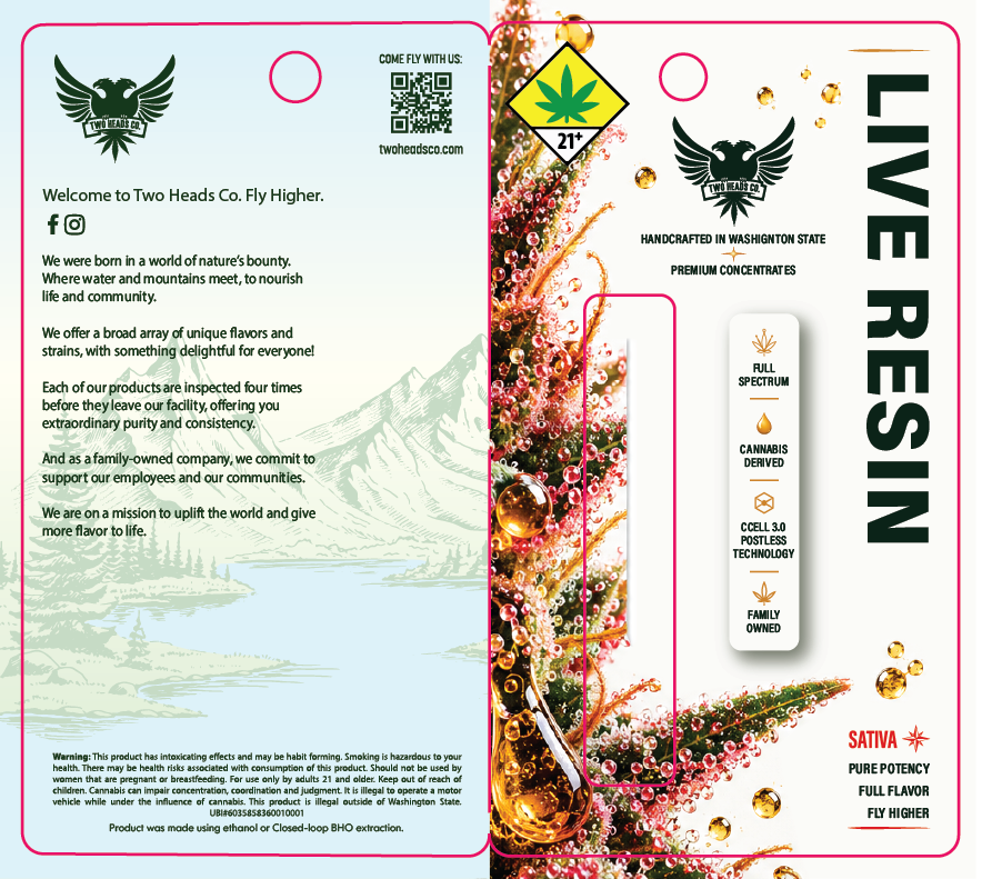 Two Heads Co Live Resin Vape