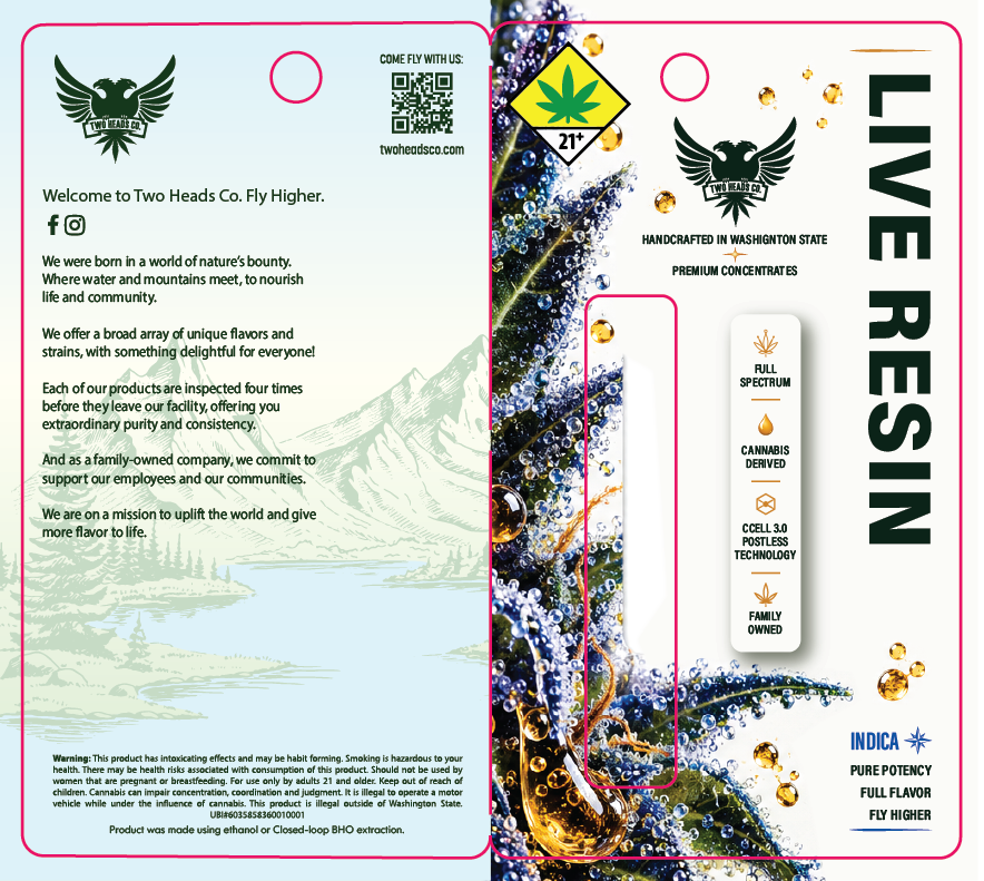 Two Heads Co Live Resin Vape