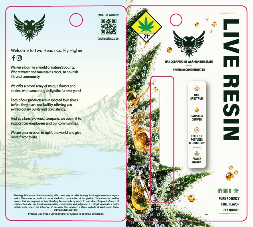 Two Heads Co Live Resin Vape