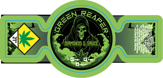 Green Reaper Jar Labels
