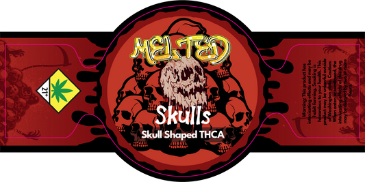Melted Skulls Jar Label