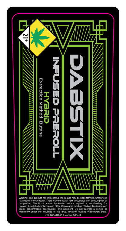 DabStix Joint Tube Label