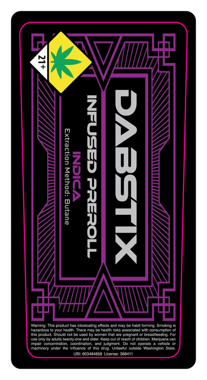 DabStix Joint Tube Label