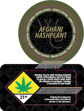 Washington Bud Company Honey Crystal Labels