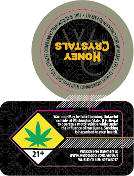 Washington Bud Company Honey Crystal Labels