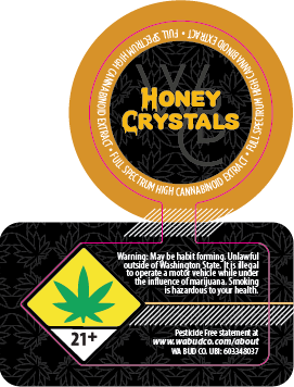 Washington Bud Company Honey Crystal Labels