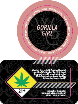 Washington Bud Company Honey Crystal Labels