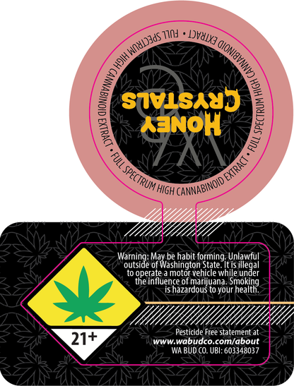 Washington Bud Company Honey Crystal Labels