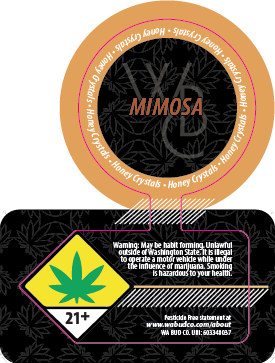 Washington Bud Company Honey Crystal Labels