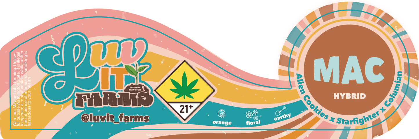 Luv It Farms 3.5g Label