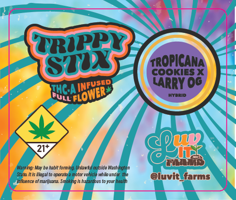 Trippy Stix 4 Pack Bag Label
