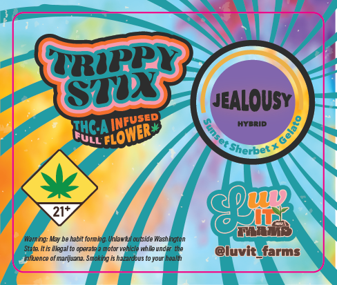 Trippy Stix 4 Pack Bag Label