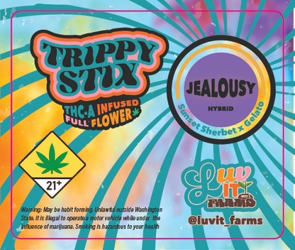 Trippy Stix 4 Pack Bag Label
