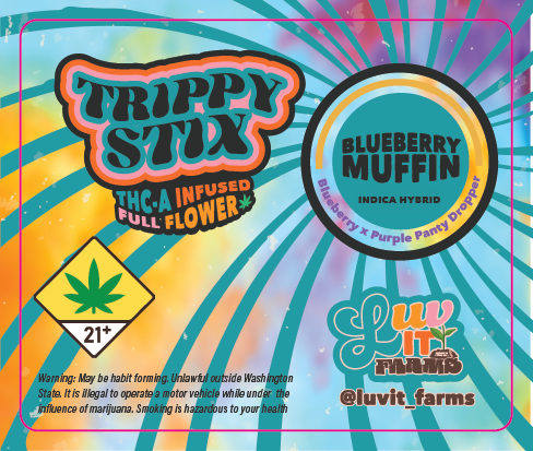 Trippy Stix 4 Pack Bag Label