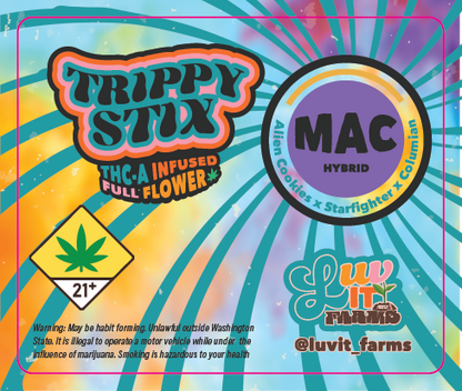 Trippy Stix 4 Pack Bag Label