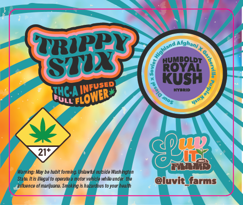 Trippy Stix 4 Pack Bag Label