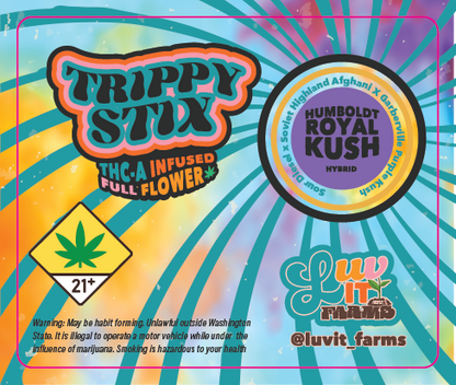 Trippy Stix 4 Pack Bag Label