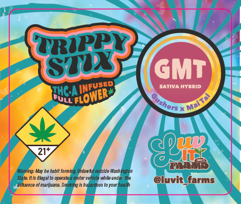 Trippy Stix 4 Pack Bag Label
