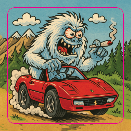 Yeti Scat Trail 2x2 Rectangle Stickers