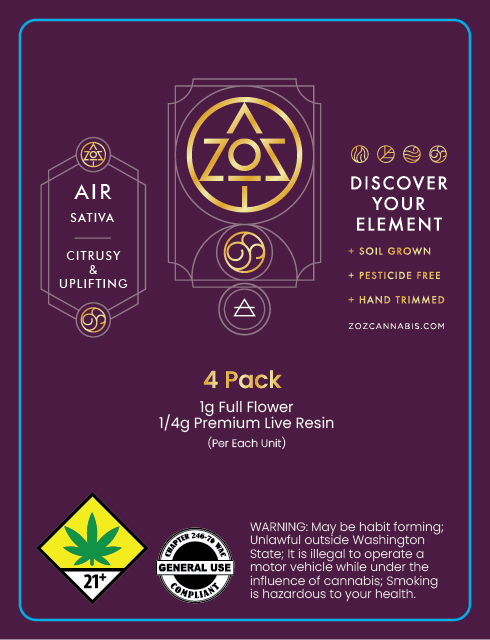ZOZ 4 Pack Prerolls
