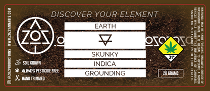 ZOZ Element 7G, 14G, 28G Jar Label